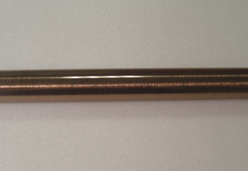 Burnished Copper Iron Drapery Rod - burnished_copper_iron_curtain_rod